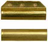 ramrod pipe, brass, forward with pin lug, round, for 5/16" rod